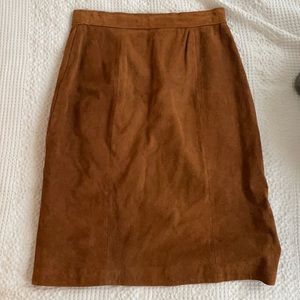 Vintage leather pencil skirt
